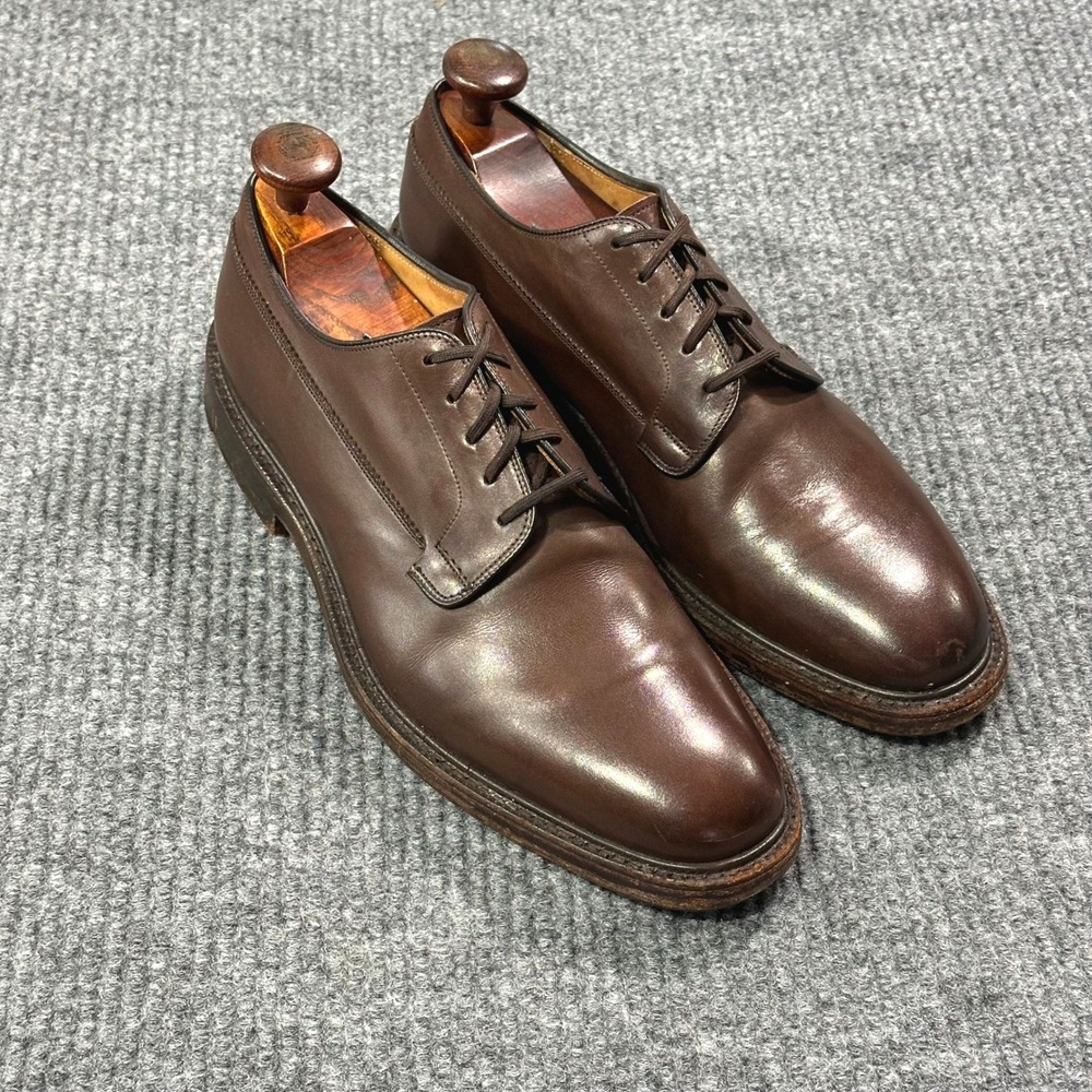 Church's Shoes Mens 9.5 D / 8.5F Shannon Custom Derby Brown Leather Plain Toe